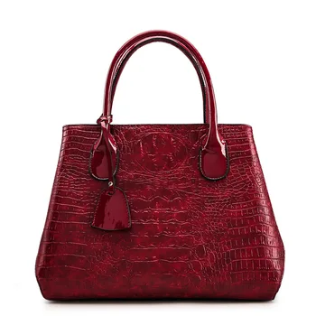Women's Bag 2018 Pu Leather Crocodile Pattern Handbag Fashion Ladies Shoulder Messenger Bags Wine Red Black Top-handle Tote Bag
Women's Bag 2018 Pu Leather Crocodile Pattern Handbag Fashion Ladies Shoulder Messenger Bags Wine Red Black Top-handle Tote Bag