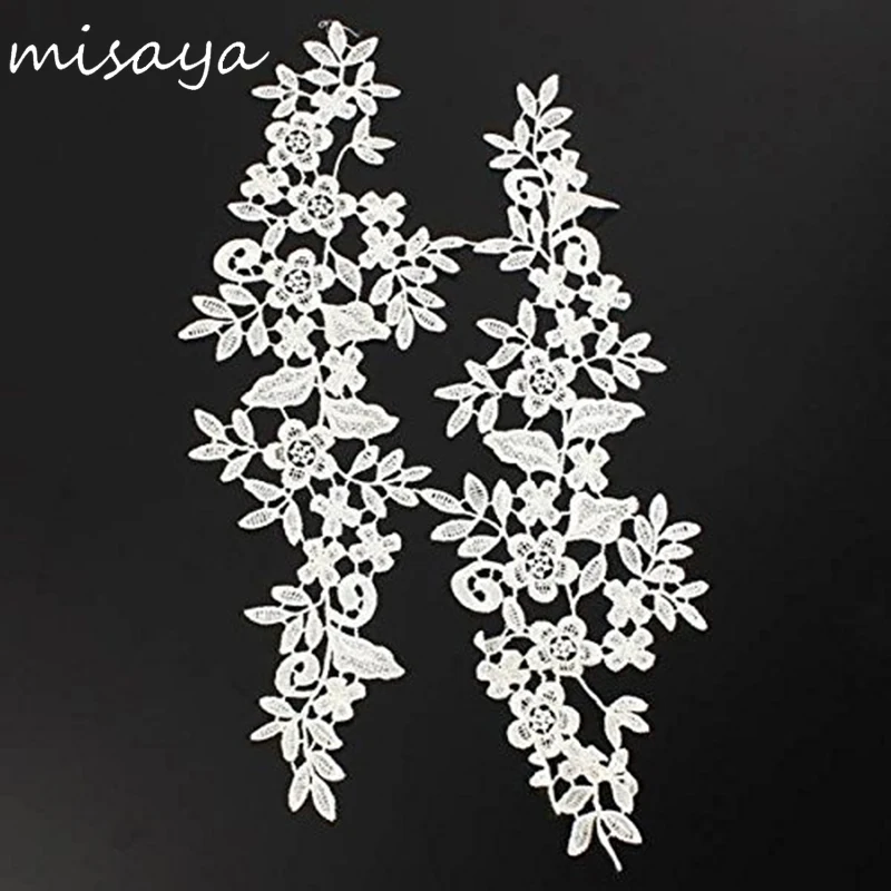 Misaya A Pair DIY Voile Guipure Lace Ribbon Sewing Applique Lace Trims Tape Wedding Party Decor Craft Lenght 37cm
Misaya A Pair DIY Voile Guipure Lace Ribbon Sewing Applique Lace Trims Tape Wedding Party Decor Craft Lenght 37cm