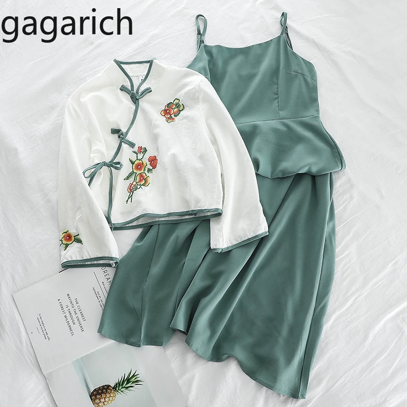 Gagarich Women 2 Piece Set Women 2019 Chinese Style Tang Embroidery Women Antique Female Cheongsam Spring Dress + Shirt
Gagarich Women 2 Piece Set Women 2019 Chinese Style Tang Embroidery Women Antique Female Cheongsam Spring Dress + Shirt