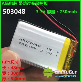 ZhiYuSun 503048 Wholesale 3.7V 750mAh Lithium Polymer Li-Po Rechargeable DIY Battery For GPS thickness5mm width30mm length48mm
ZhiYuSun 503048 Wholesale 3.7V 750mAh Lithium Polymer Li-Po Rechargeable DIY Battery For GPS thickness5mm width30mm length48mm