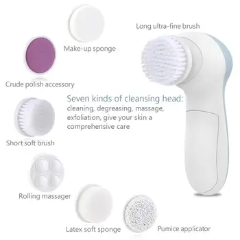 P2017 Portable Waterproof 7-In-1 Electric Beauty Devices Facial Massager Cleaner Multi-Functional Face Cleasing Brushes Blue
P2017 Portable Waterproof 7-In-1 Electric Beauty Devices Facial Massager Cleaner Multi-Functional Face Cleasing Brushes Blue