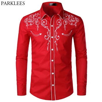 Floral Embroidery Red Tuxedo Shirt Male 2019 Brand Slim Long Sleeve Mens Dress Shirts Chemise Homme Wedding Party Shirt for Men
Floral Embroidery Red Tuxedo Shirt Male 2019 Brand Slim Long Sleeve Mens Dress Shirts Chemise Homme Wedding Party Shirt for Men