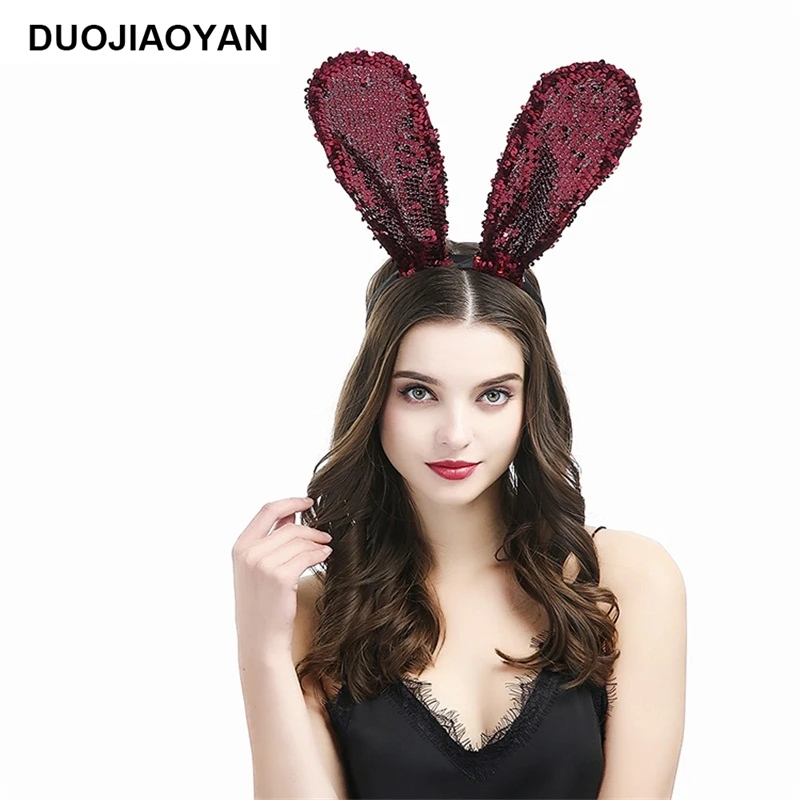 DUOJIAOYAN Sexy Red Animals Hair Band Costume Halloween Party Headwear Accessories Plush Sequin Bunny Rabbit Ear Headband
DUOJIAOYAN Sexy Red Animals Hair Band Costume Halloween Party Headwear Accessories Plush Sequin Bunny Rabbit Ear Headband