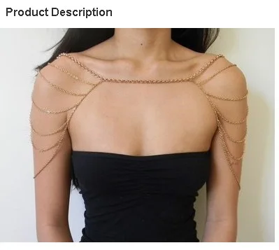Body jewelry necklace shoulder chain gold color Sexy multilayer super star body jewelry style BYD07
Body jewelry necklace shoulder chain gold color Sexy multilayer super star body jewelry style BYD07