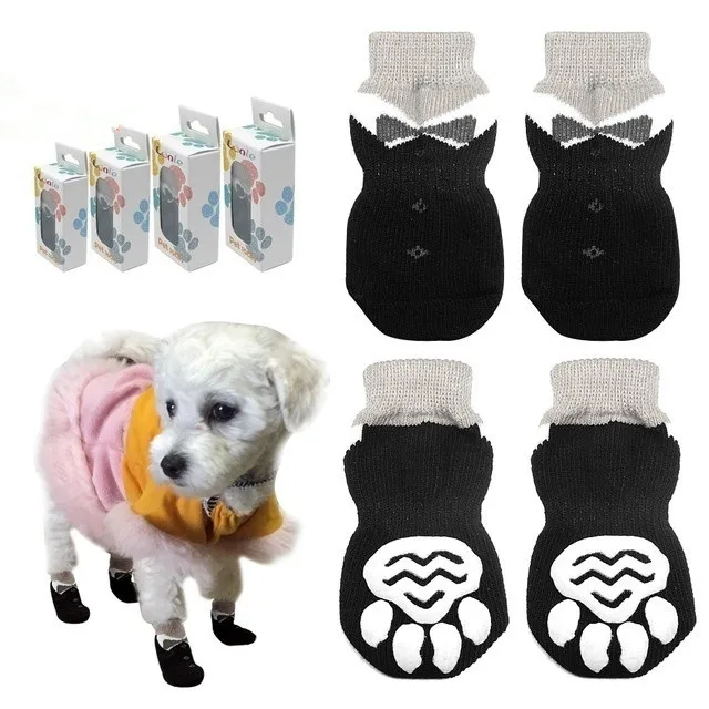4PCS Anti-Slip Dog Shoes Pet Knitted Socks Cotton Small Medium Pets Booties No-Slip Paw Sole Dog Cat Puppy Doggie Shoes M L XL
4PCS Anti-Slip Dog Shoes Pet Knitted Socks Cotton Small Medium Pets Booties No-Slip Paw Sole Dog Cat Puppy Doggie Shoes M L XL
