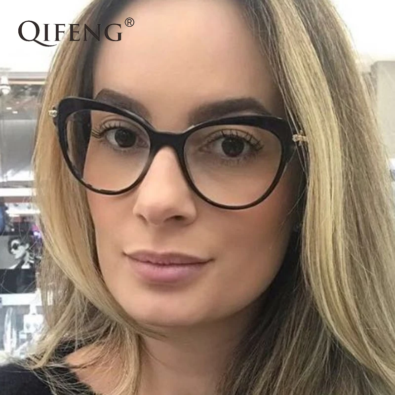 QIFENG Eyeglasses Frame Women Computer Optical Cat Eye Glasses Spectacle Frame Female For Women's Transparent Clear Lens QF100
QIFENG Eyeglasses Frame Women Computer Optical Cat Eye Glasses Spectacle Frame Female For Women's Transparent Clear Lens QF100