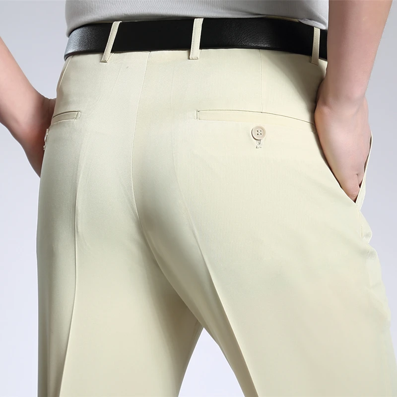 ICPANS Summer Suit Pants Men Office Business Mens Trousers Formal Linen Pants Straight Loose Wedding Dress Pants Big Size 42 44
ICPANS Summer Suit Pants Men Office Business Mens Trousers Formal Linen Pants Straight Loose Wedding Dress Pants Big Size 42 44