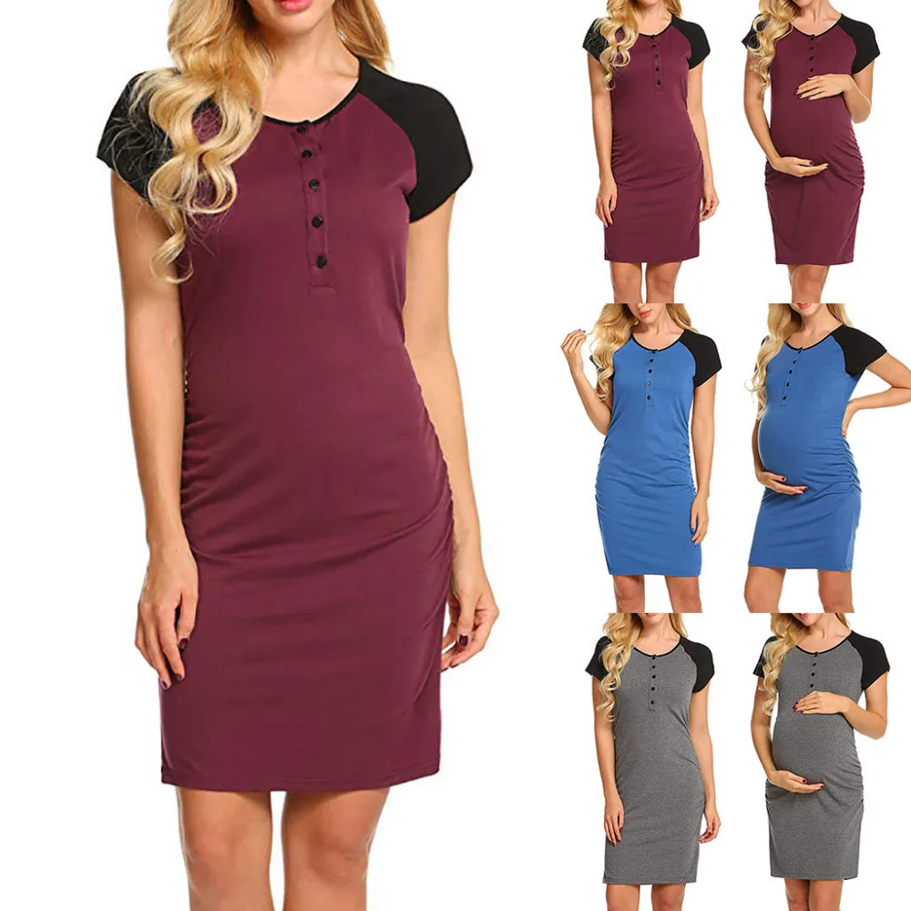 Spring Summer Autumn Women Pregnant Maternity Cotton blend Nursing Solid Breastfeeding Patchwork 2019 Daily Casual Dresses
Spring Summer Autumn Women Pregnant Maternity Cotton blend Nursing Solid Breastfeeding Patchwork 2019 Daily Casual Dresses