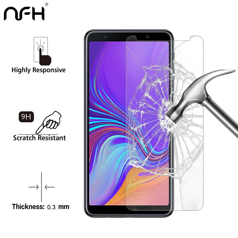 Защитное стекло для экрана на Samsung A7 2018 SM-A750F закаленное galaxy A750 Защитная