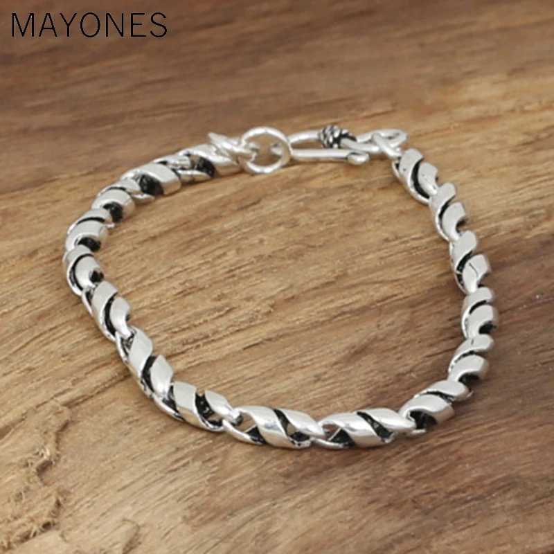 4mm width Real 925 Sterling Silver Twist Bamboo Festival Bracelet for Men Women Retro Thai Silver Men Bracelet Bangle
4mm width Real 925 Sterling Silver Twist Bamboo Festival Bracelet for Men Women Retro Thai Silver Men Bracelet Bangle