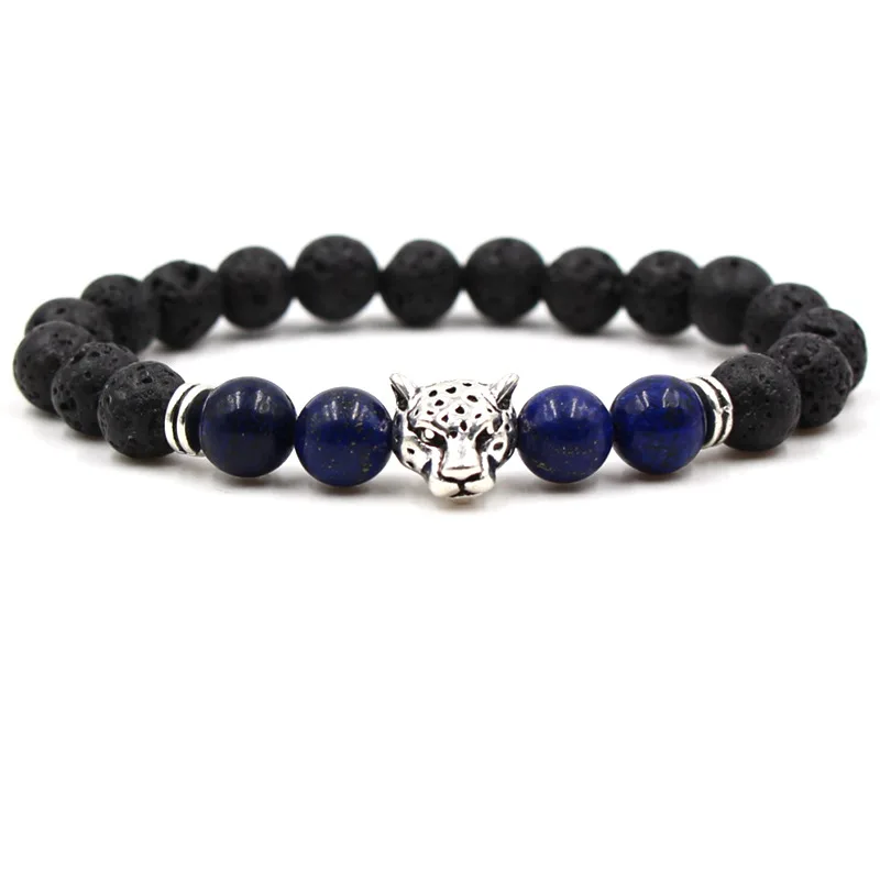 Chakra Antique Silver Plated Buddha Leopard head Bracelet Lava Natural Stone Beaded Bracelets For Men Women Pulseras Wholesale
Chakra Antique Silver Plated Buddha Leopard head Bracelet Lava Natural Stone Beaded Bracelets For Men Women Pulseras Wholesale