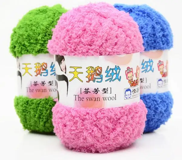 

1Pcs=50g Unique DIY Soft Smooth Chunky Acrylic Double Knitting Wool Yarn Baby Skein Ball