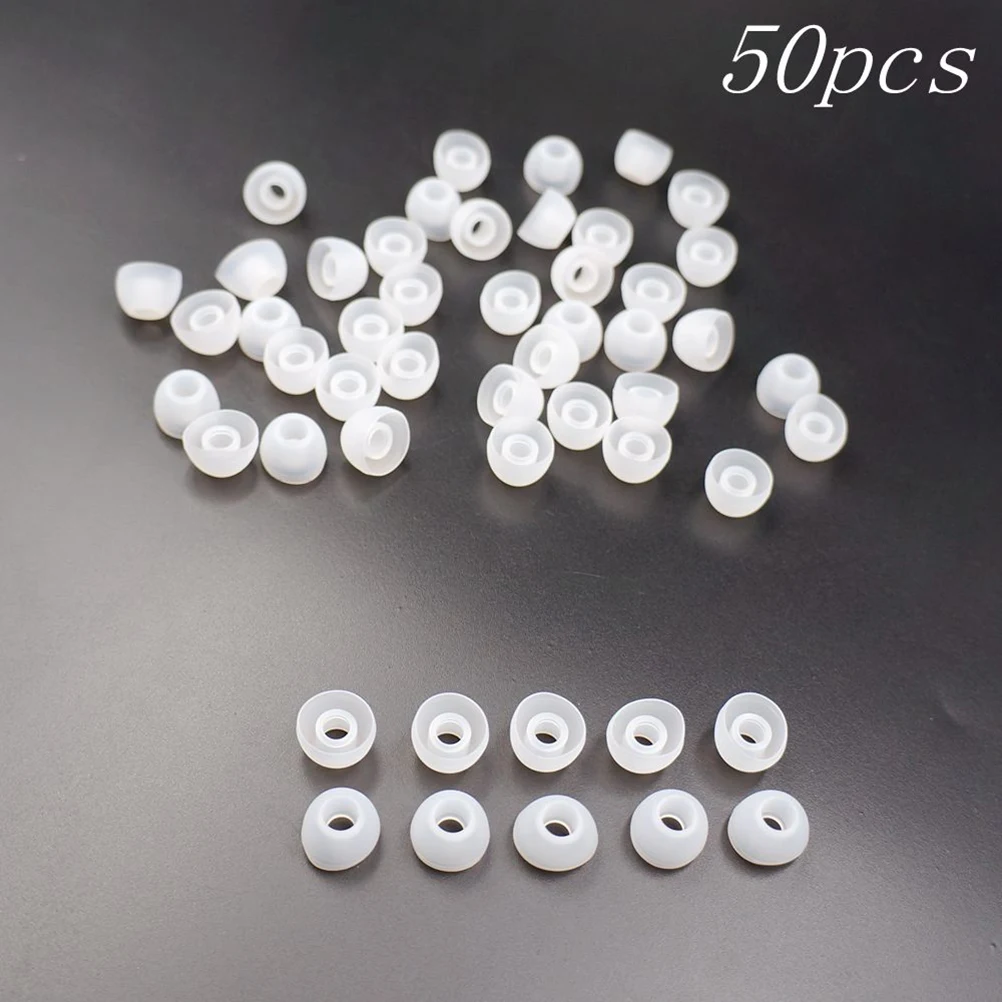 

50pcs 11MM White Earbud Tips Soft Silicon Cover Replacement For Samsung HTC In-Ear Headphones