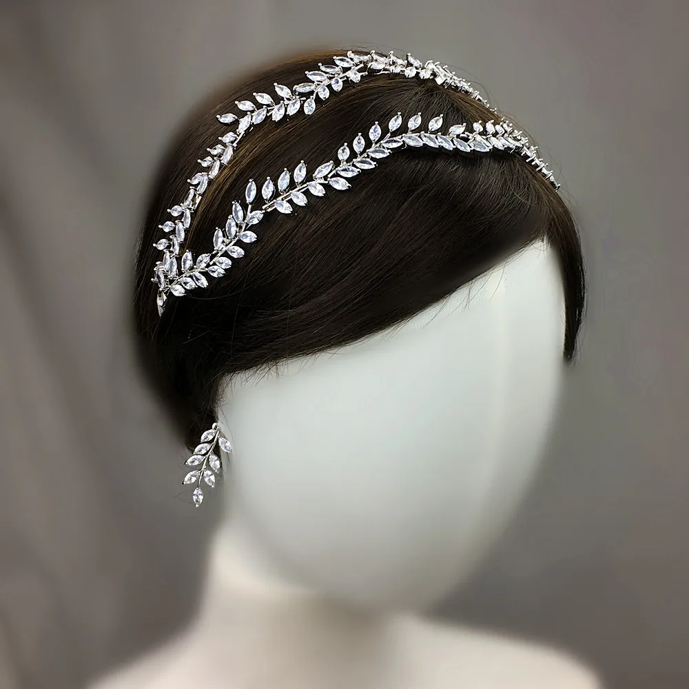 CZ Bridal Crown Earrings Zirconia Leaf Headband Tiara Set Crowns And Tiaras Wedding Hair Jewelry Diadem Headpiece Coroa WIGO1384
CZ Bridal Crown Earrings Zirconia Leaf Headband Tiara Set Crowns And Tiaras Wedding Hair Jewelry Diadem Headpiece Coroa WIGO1384