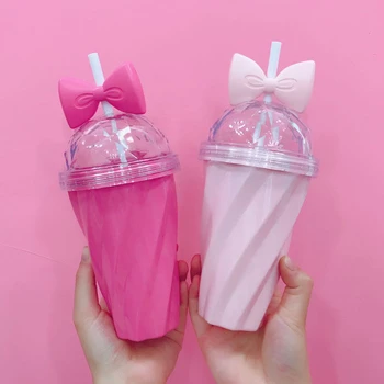 Lovely 400ML Candy Color Lemon Juice Coffee Cup Bowknot Straw Cup With Lid Straw Water Plastic Cup
Lovely 400ML Candy Color Lemon Juice Coffee Cup Bowknot Straw Cup With Lid Straw Water Plastic Cup