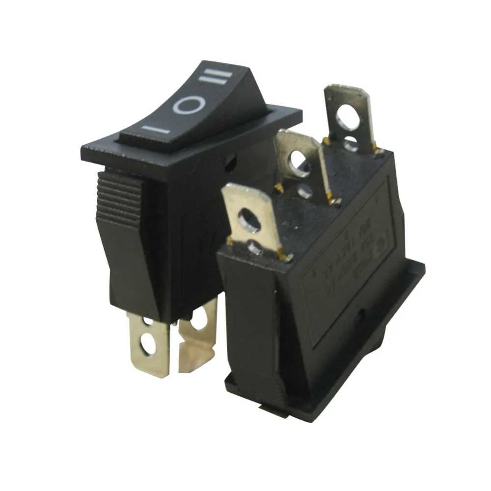 

8Pcs AC 250V/15A, 125V/20A,Black ON/Off/ON SPDT 3 Pin 3 Position Rocker Toggle Switch KCD3-103