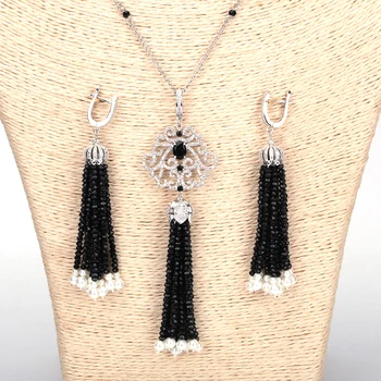 Luxury Jewelry AAA Cubic Zircon Micro Paved White Color Vintage Palace Simulated Pearl Tassel Long Necklaces Earrings For Women
Luxury Jewelry AAA Cubic Zircon Micro Paved White Color Vintage Palace Simulated Pearl Tassel Long Necklaces Earrings For Women