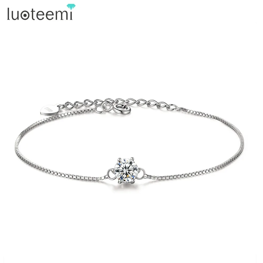 LUOTEEMI Simple Top Fashion Quality Hot Sale European Style 925 Sterling Silver Jewelry Adjustable CZ Crystal Wholesale Bracelet
LUOTEEMI Simple Top Fashion Quality Hot Sale European Style 925 Sterling Silver Jewelry Adjustable CZ Crystal Wholesale Bracelet