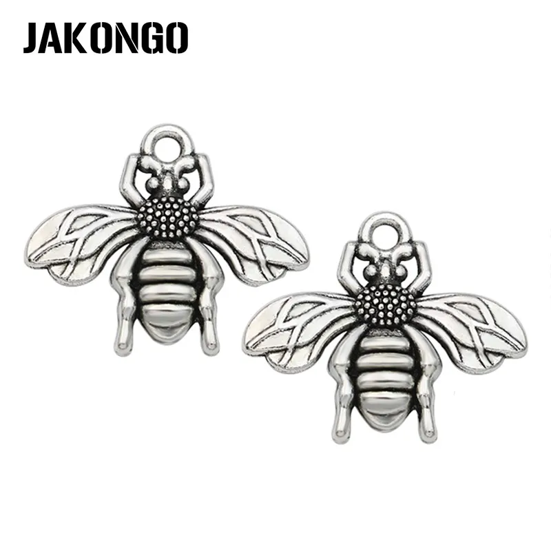 JAKONGO 15pcs Antique Silver Plated Flying Bee Charms Pendants for Jewelry Making Necklace DIY Accessories 19x22mm
JAKONGO 15pcs Antique Silver Plated Flying Bee Charms Pendants for Jewelry Making Necklace DIY Accessories 19x22mm
