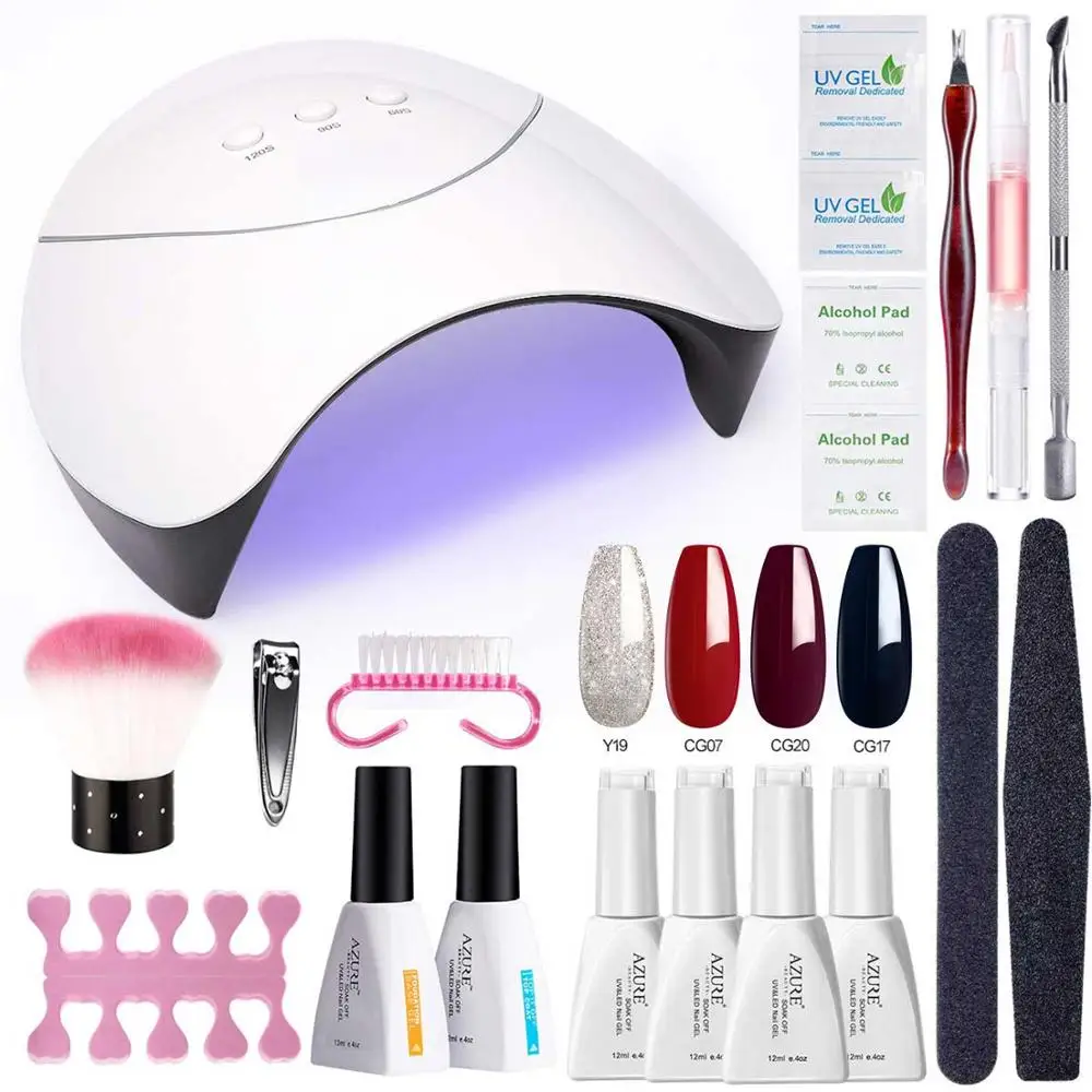 Azure Beauty 18Pcs/Lot 36W Z3 Led Lamp Nail Art Tools Manicure Set Smart Sensor UV Lamp 4 Color Semi Permanent Gel Base Top Coat
Azure Beauty 18Pcs/Lot 36W Z3 Led Lamp Nail Art Tools Manicure Set Smart Sensor UV Lamp 4 Color Semi Permanent Gel Base Top Coat