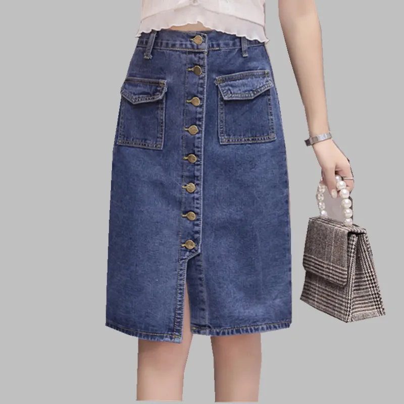 JSXDHK Denims A Line Skirt 2019 Summer Women Single Breasted Plus Size Jeans Skirts Fashion Bodycon Work Female Split Skirts
JSXDHK Denims A Line Skirt 2019 Summer Women Single Breasted Plus Size Jeans Skirts Fashion Bodycon Work Female Split Skirts
