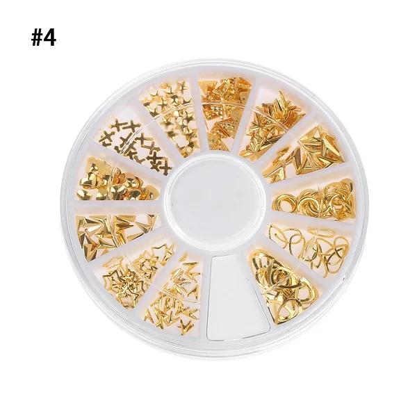 1 Wheel Fashion Women 3D DIY Gold Multi-shaped Alloy Multi-shaped Metal Nail Art Studs Sticker Tips Manicure Decal
1 Wheel Fashion Women 3D DIY Gold Multi-shaped Alloy Multi-shaped Metal Nail Art Studs Sticker Tips Manicure Decal