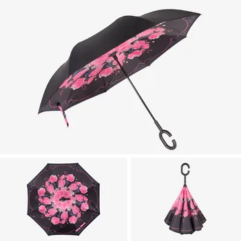 Folding Reverse Umbrella Double Layer Inverted Windproof Rain Car Umbrellas For Women
Folding Reverse Umbrella Double Layer Inverted Windproof Rain Car Umbrellas For Women