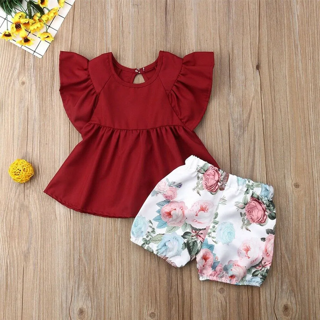 Toddler Girl Clothes Ruffled Tops Flower Floral Print Shorts 2PC Outfuits Sets Vetement Enfant Fille Kids Summer Clothes 2019
Toddler Girl Clothes Ruffled Tops Flower Floral Print Shorts 2PC Outfuits Sets Vetement Enfant Fille Kids Summer Clothes 2019