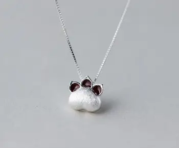 Real. 925 Sterling Silver Jewelry Red Enamel CAT PAW /DOG PUPPY Pendant Necklace animal pet charm Lady's gift GTLX1229
Real. 925 Sterling Silver Jewelry Red Enamel CAT PAW /DOG PUPPY Pendant Necklace animal pet charm Lady's gift GTLX1229