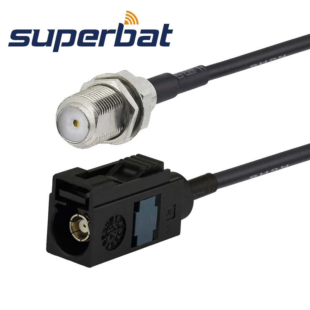 Superbat Fakra объектив Nikon F кабель Джек прямо к Женский перегородки прямой Пигтейл RG174