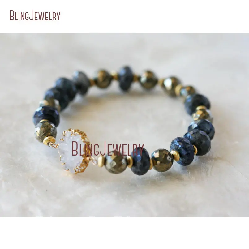 Solar Quartz Druzy Bracelet Labradorite Pyrite Stretch Bracelet Bracelet Drusy Bracelet BBM18401
Solar Quartz Druzy Bracelet Labradorite Pyrite Stretch Bracelet Bracelet Drusy Bracelet BBM18401