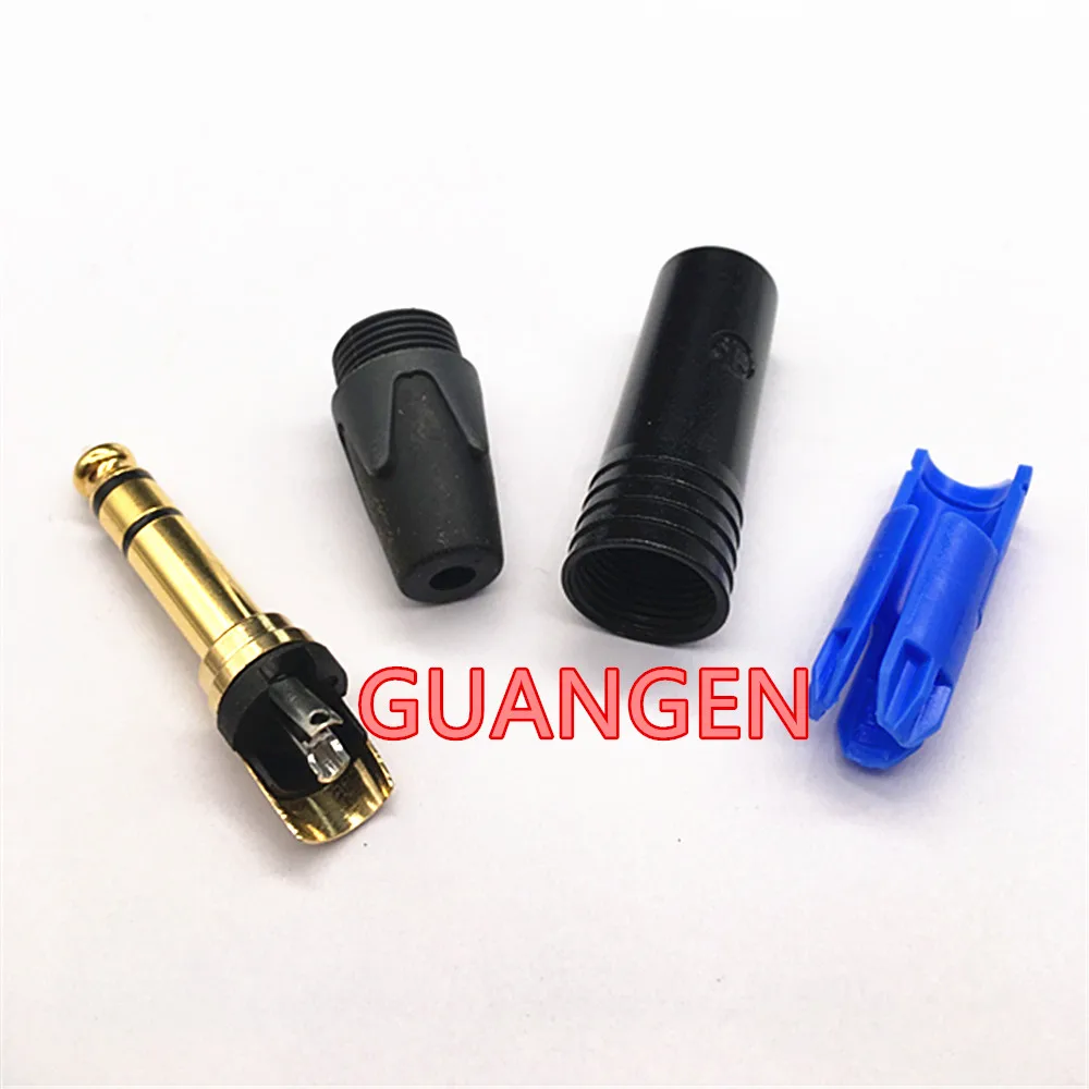 10PCS High quality Gold plated NP3X 3P big three core 3 Pole 6.35 mm 6.5mm TRS Stereo audio plug Speaker connector Jack plug
10PCS High quality Gold plated NP3X 3P big three core 3 Pole 6.35 mm 6.5mm TRS Stereo audio plug Speaker connector Jack plug