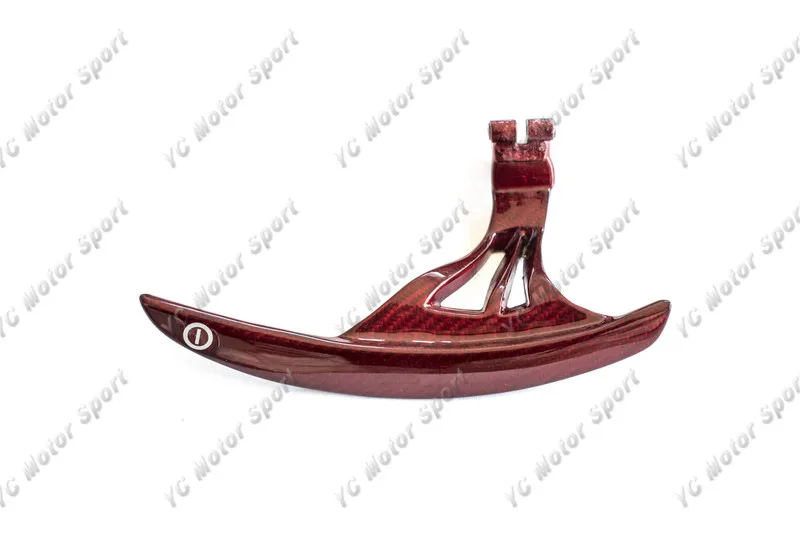 2008-2015 Nissan R35 GTR CBA DBA Lenthened Shift Paddle Red Kevlar Twill Weave Glossy Finish (11)