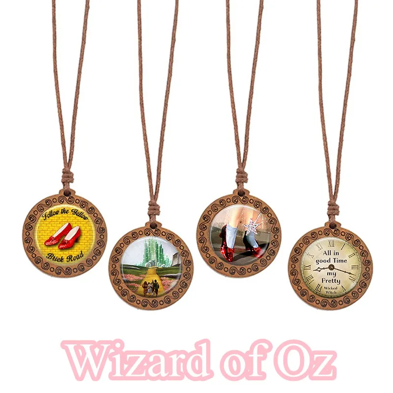Wizard of Oz Necklace Jewelry Glass Cabochon Wooden Pendant Necklace Gift for Kids Gift Movies Fans
Wizard of Oz Necklace Jewelry Glass Cabochon Wooden Pendant Necklace Gift for Kids Gift Movies Fans
