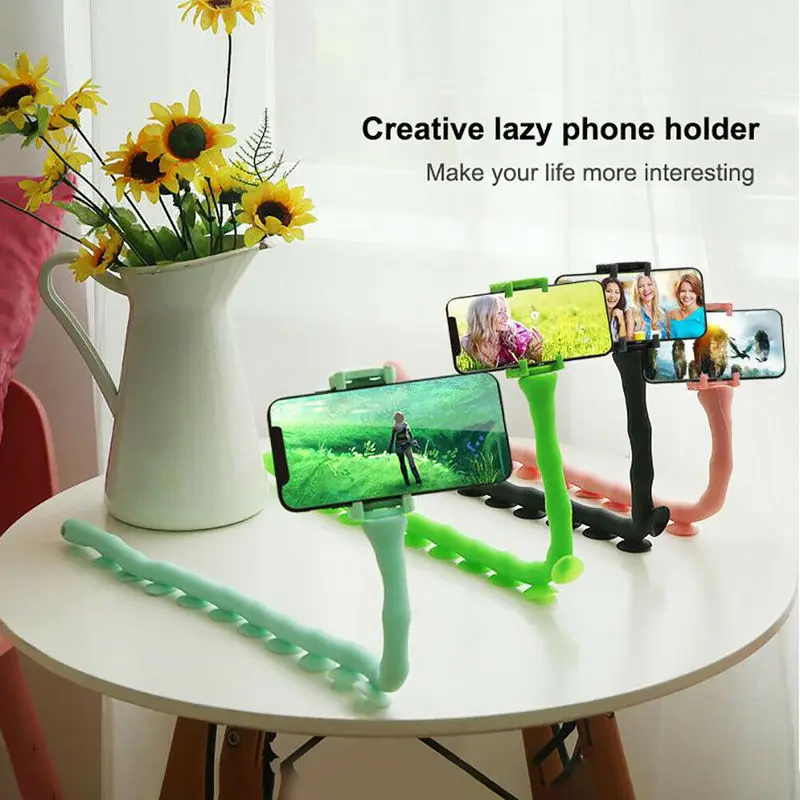 Phone Holder Cute Worm Lazy Bracket Mobile Phone Holder Flexible Rubber Octopus Wall Desktop 360 Degree Rotatable Suction Cup
Phone Holder Cute Worm Lazy Bracket Mobile Phone Holder Flexible Rubber Octopus Wall Desktop 360 Degree Rotatable Suction Cup