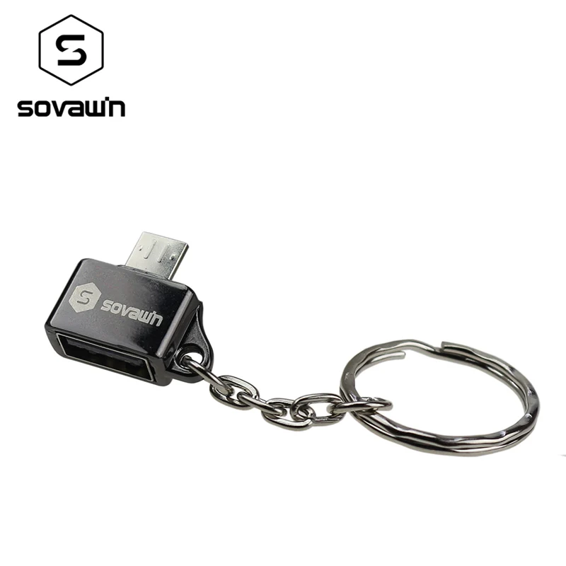 Sovawin Metal USB 2.0 Female to Micro USB Male Mini Android OTG Adapter Microusb Converter Portable Connector with Key chain
Sovawin Metal USB 2.0 Female to Micro USB Male Mini Android OTG Adapter Microusb Converter Portable Connector with Key chain