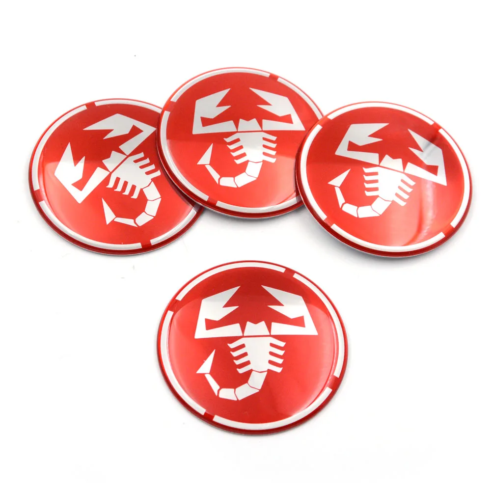 

Gzhengtong 4pcs/lot 50mm 56mm 60mm 65mm Stickers Scorpion Wheel Center Sticker Abarth Sticker for Car Wheel Cap Cover for Fiat