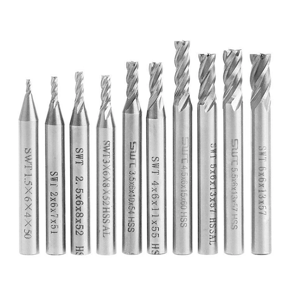 10pcs Long Life Durable Wear Resistant Straight Shank 4 Flute Milling Cutter Deep Hole CNC Tool Pitch Drill Bit Spiral End Kit
10pcs Long Life Durable Wear Resistant Straight Shank 4 Flute Milling Cutter Deep Hole CNC Tool Pitch Drill Bit Spiral End Kit