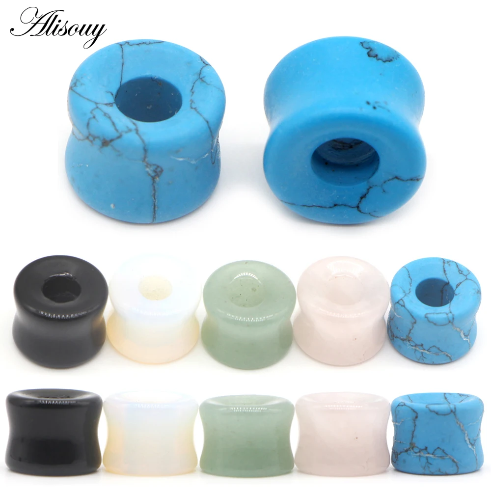 Alisouy 2pc Stone Ear Plug Double Flared Natural Stone Ear Tunnel Plugs Ear Gauges Stretcher Expander Flesh Body Piercing Jewery
Alisouy 2pc Stone Ear Plug Double Flared Natural Stone Ear Tunnel Plugs Ear Gauges Stretcher Expander Flesh Body Piercing Jewery