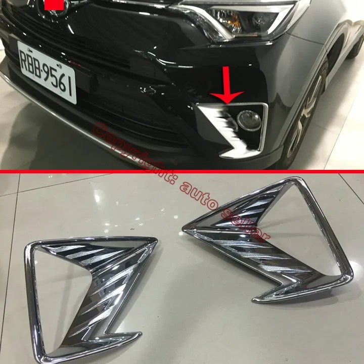 ABS Chrome Front Fog Light Lamp Cover Trim big For Toyota RAV4 2016 2017 Car Accessories Stickers
ABS Chrome Front Fog Light Lamp Cover Trim big For Toyota RAV4 2016 2017 Car Accessories Stickers