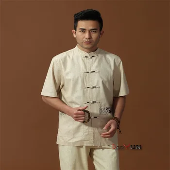 Discount Beige Men's Linen Shirt Top Chinese Novelty Kung Fu Tang Suit With Embroidery Free Shipping M L XL XXL XXXL
Discount Beige Men's Linen Shirt Top Chinese Novelty Kung Fu Tang Suit With Embroidery Free Shipping M L XL XXL XXXL