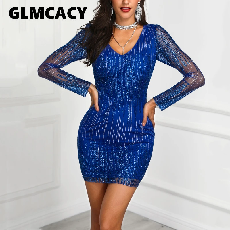 

Women Sheer Mesh Overlay Sequin Sparkly Party Dress Ladies Spring Fall Bodycon Sexy Dress Vintage Elegant Mini Dresses