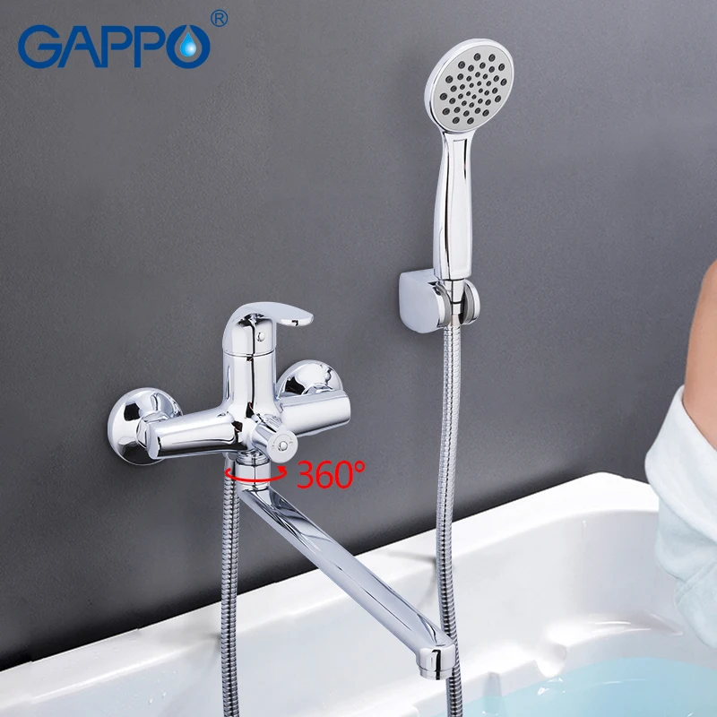 

GAPPO bathtub Faucets bathroom bathtub mixer bath mixer water taps brass chrome bath faucets wall mounted bathtub spout