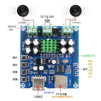 XH-M422 DC12-24V TPA3116D2 50W + 50W Bluetooth 4.0 amplifier board With Bluetooth U disk TF card player
XH-M422 DC12-24V TPA3116D2 50W + 50W Bluetooth 4.0 amplifier board With Bluetooth U disk TF card player