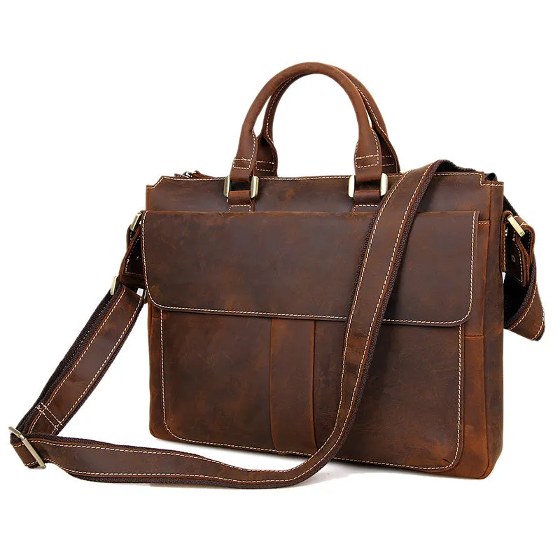 Nesitu Vintage Brown Genuine Crazy Horse Leather Office 14'' Laptop Men Briefcase Portfolio Business Messenger Bags M7113
Nesitu Vintage Brown Genuine Crazy Horse Leather Office 14'' Laptop Men Briefcase Portfolio Business Messenger Bags M7113