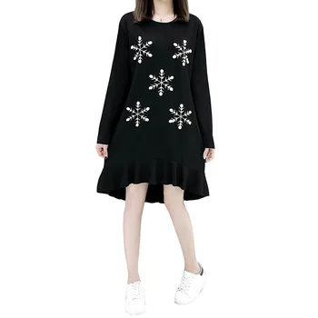 big yards dress new 2017 fall printing nail bead dresses korean fashion women plus size casual clothes XL -5XL O neck vestidos
big yards dress new 2017 fall printing nail bead dresses korean fashion women plus size casual clothes XL -5XL O neck vestidos