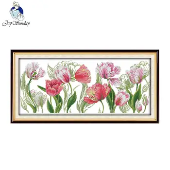 Joy Sunday The Spring Tulips Cross Stitch Kits Sets Handmade Needlework Chinese Embroidery Flowers Patterns Cross-Stitching
Joy Sunday The Spring Tulips Cross Stitch Kits Sets Handmade Needlework Chinese Embroidery Flowers Patterns Cross-Stitching