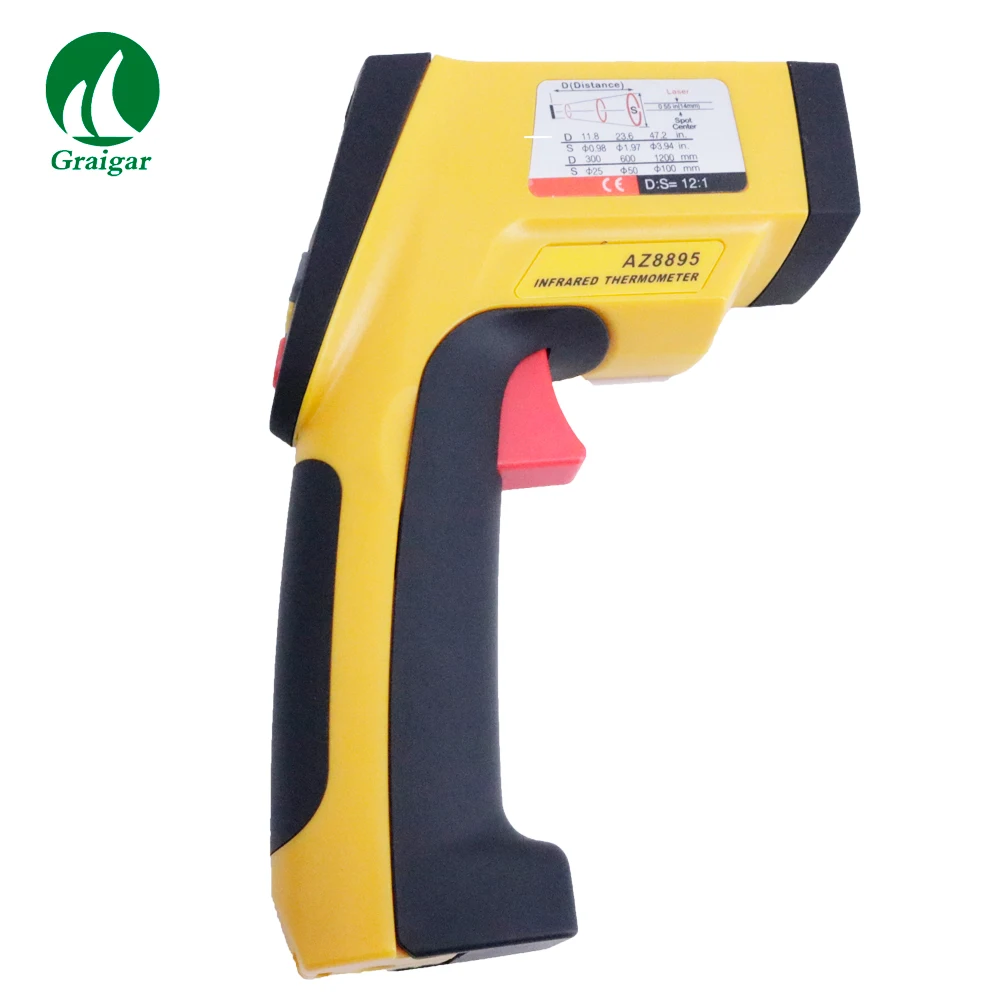 AZ8895 High Temp. IR Meter Gun Type Non-contact Digital Infrared Thermometer Temperature range:-40C -+816 C
AZ8895 High Temp. IR Meter Gun Type Non-contact Digital Infrared Thermometer Temperature range:-40C -+816 C