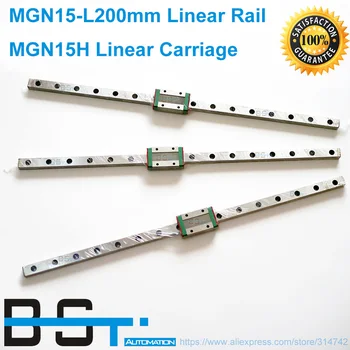 Kossel MGN15 3pcs 15mm miniature linear guide MGN15 L 200mm rail with 3pcs MGN15H carriage for X Y Z axis 3d printer parts
Kossel MGN15 3pcs 15mm miniature linear guide MGN15 L 200mm rail with 3pcs MGN15H carriage for X Y Z axis 3d printer parts