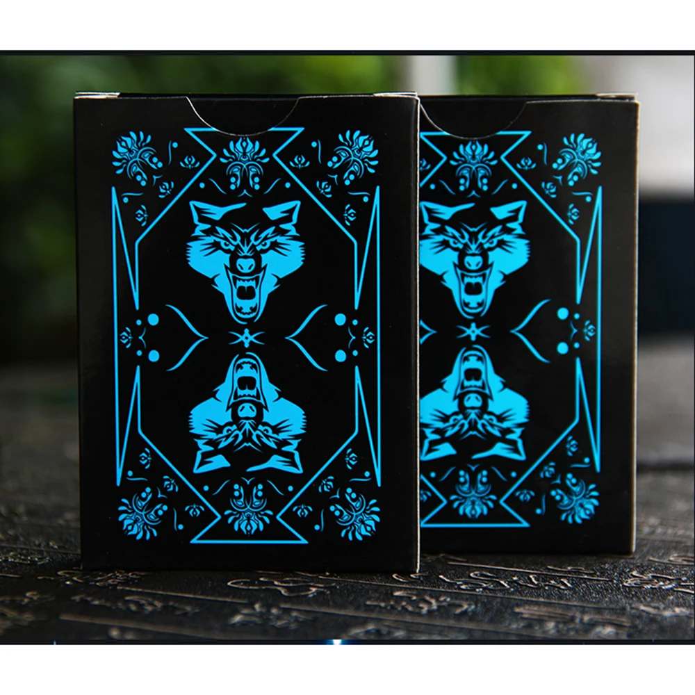 New Arrival WaterProof Black Plastic Wolf Playing Cards PET Friendly Standard Size Poker Magic tricks Tinplate Poker Cards Deck
New Arrival WaterProof Black Plastic Wolf Playing Cards PET Friendly Standard Size Poker Magic tricks Tinplate Poker Cards Deck